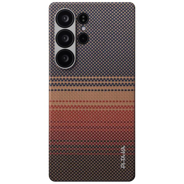 Карбоновий тонкий чохол Pitaka Tactile Woven Case Sunset для Samsung Galaxy S25 Ultra (KS2503U)