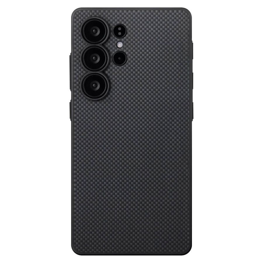 Карбоновий протиударний чохол Pitaka PIN Button Case Black/Grey Plain для Samsung Galaxy S25 Ultra (PBS2501U)