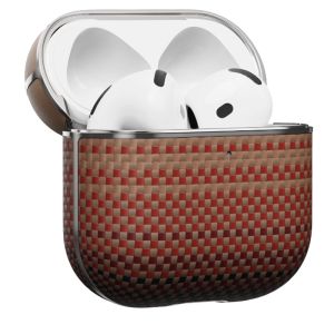 Карбоновий тонкий чохол Pitaka Aramid Fiber Magnetic Case Sunset для AirPods 4 (2024) (APM2405)