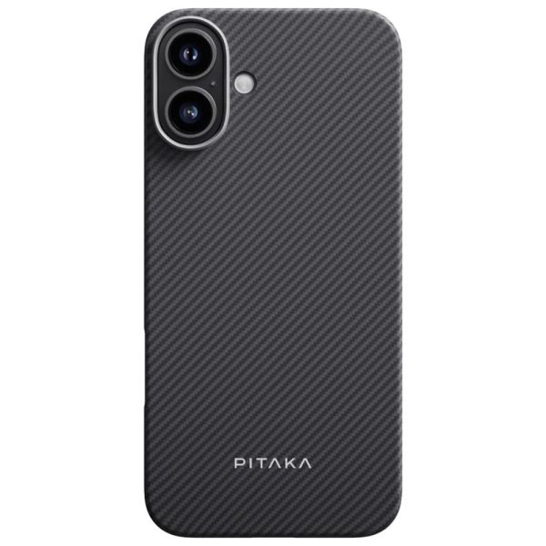Карбоновий тонкий чохол Pitaka Ultra-Slim Case Black/Grey Twill для iPhone 16 (KI1601A)