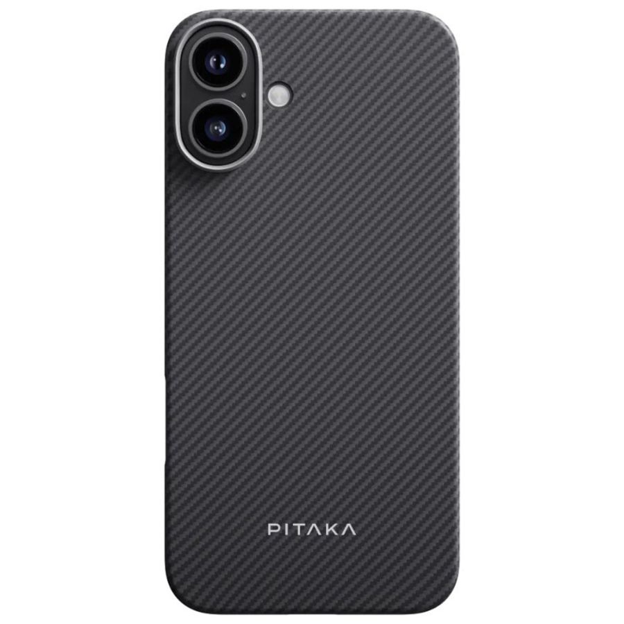 Карбоновий тонкий чохол Pitaka Ultra-Slim Case Black/Grey Twill для iPhone 16 Plus (KI1601MA)
