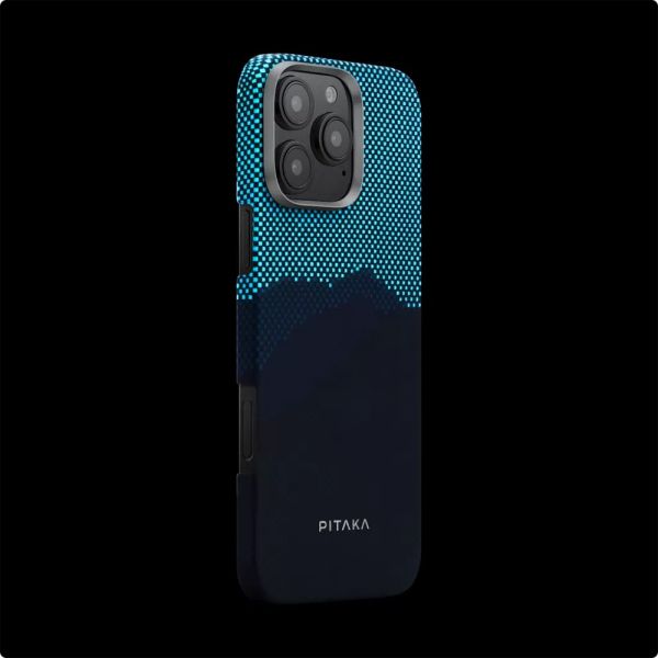 Карбоновий тонкий чохол, що світиться у темряві Pitaka Tactile Woven Case (Lumintex™ Edition) StarPeak Over the Horizon для iPhone 16 Pro Max (KI1604POTH)