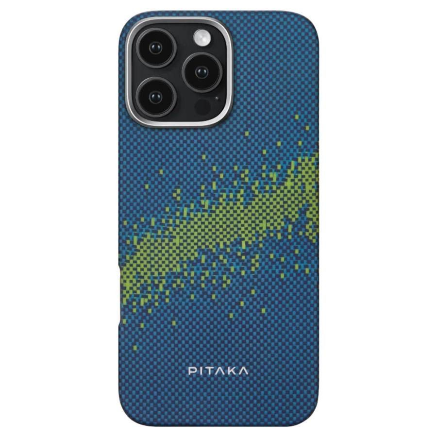 Карбоновий тонкий чохол, що світиться у темряві Pitaka Tactile Woven Case (Lumintex™ Edition) StarPeak Milky Way Galaxy для iPhone 16 Pro (KI1603PMYG)