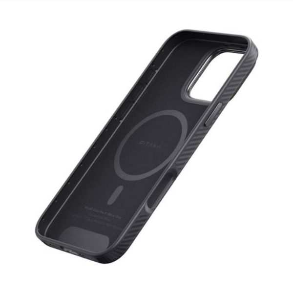 Карбоновий протиударний чохол Pitaka Military-Grade Protective Case Black/Grey Twill для iPhone 16 Pro Max (KI1601PMPA)