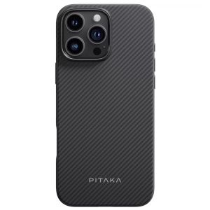 Карбоновий протиударний чохол Pitaka Military-Grade Protective Case Black/Grey Twill для iPhone 16 Pro (KI1601PPA)