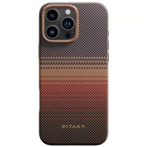 Карбоновий протиударний чохол Pitaka Military-Grade Protective Case Sunset для iPhone 16 Pro (KI1601CPSU)