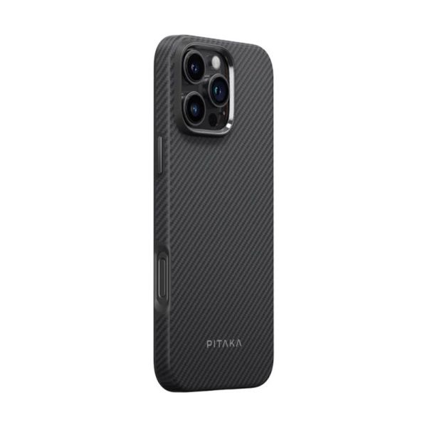 Карбоновий протиударний чохол Pitaka Military-Grade Protective Case Black/Grey Twill для iPhone 16 Pro (KI1601PPA)