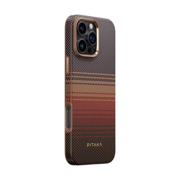 Карбоновий протиударний чохол Pitaka Military-Grade Protective Case Sunset для iPhone 16 Pro (KI1601CPSU)