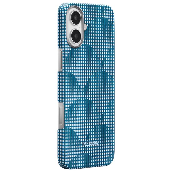 Карбоновий тонкий чохол Pitaka Ultra-Slim Case Photosynthesis Ocean Blue для iPhone 16 Plus