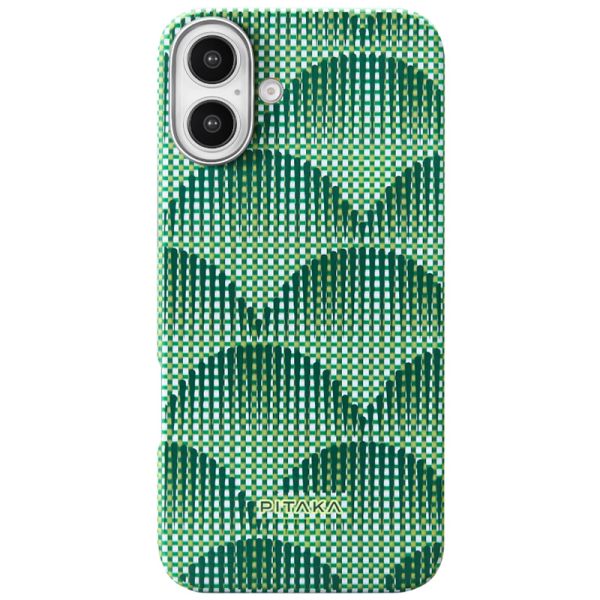 Карбоновий тонкий чохол Pitaka Ultra-Slim Case Photosynthesis Forest Green для iPhone 16