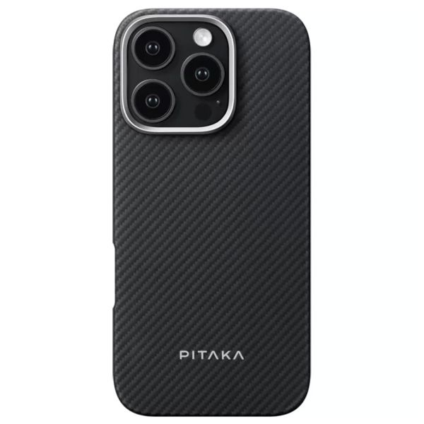 Карбоновий тонкий чохол Pitaka Ultra-Slim Case Black/Grey Twill для iPhone 16 Pro (KI1601PA)