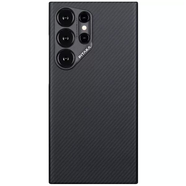 Карбоновий тонкий чохол Pitaka Ultra Slim Black/Grey Twill для Samsung Galaxy S24 Ultra (KS2401U)