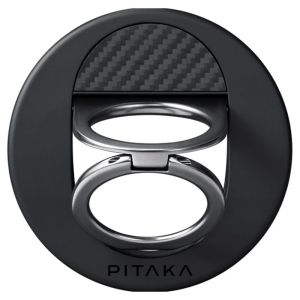 Магнітне кільце-підставка для телефону Pitaka MagEZ Grip 3 Twill 600D Black/Grey (MGB2402)