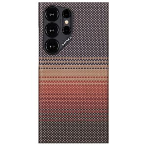 Карбоновий тонкий чохол Pitaka Tactile Woven Case Sunset для Samsung Galaxy S24 Ultra (FM2401U)