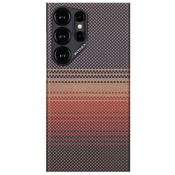 Карбоновий тонкий чохол Pitaka Tactile Woven Case Sunset для Samsung Galaxy S24 Ultra (FM2401U)