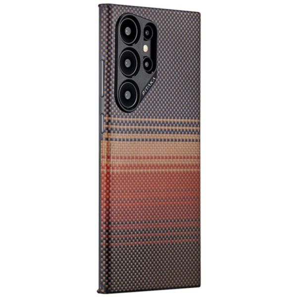 Карбоновий тонкий чохол Pitaka Tactile Woven Case Sunset для Samsung Galaxy S24 Ultra (FM2401U)