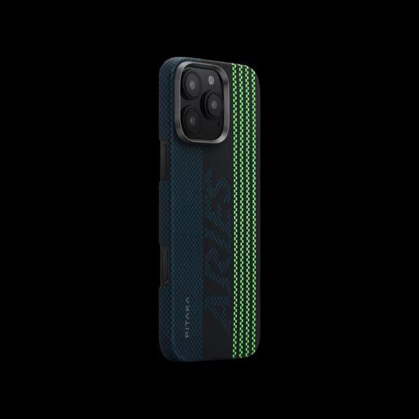 Карбоновий тонкий чохол, що світиться Pitaka x Aries Tactile Woven Case Credit card для iPhone 16 Pro Max (KI1601CRP)