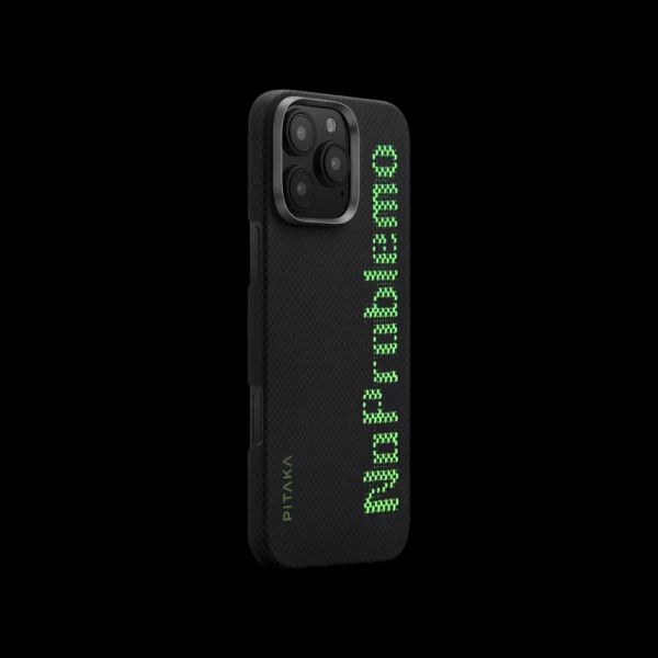Карбоновий тонкий чохол, що світиться Pitaka x Aries Tactile Woven Case NoProblemo для iPhone 16 Pro (KI1601NO)