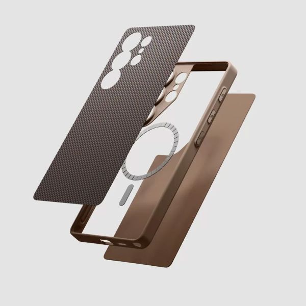 Карбоновий протиударний чохол Pitaka PIN Button Case Black/Gold для Samsung Galaxy S25 Ultra