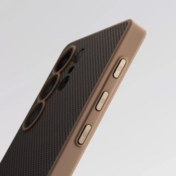 Карбоновий протиударний чохол Pitaka PIN Button Case Black/Gold для Samsung Galaxy S25 Ultra