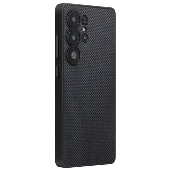 Карбоновий протиударний чохол Pitaka PIN Button Case Black/Grey Plain для Samsung Galaxy S25 Ultra (PBS2501U)