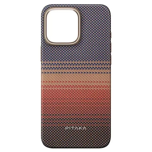 Карбоновий тонкий чохол Pitaka Tactile Woven Case Sunset для iPhone 16 Pro (KI1601SU)